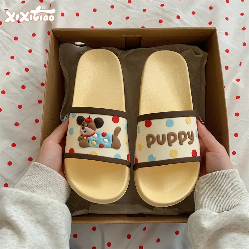 Thin Strips Home Slippers Unisex-8