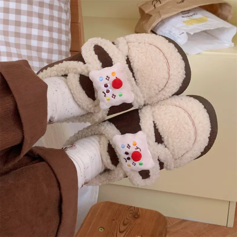 Thin Strips Cotton Home Slippers Women's, Black-12