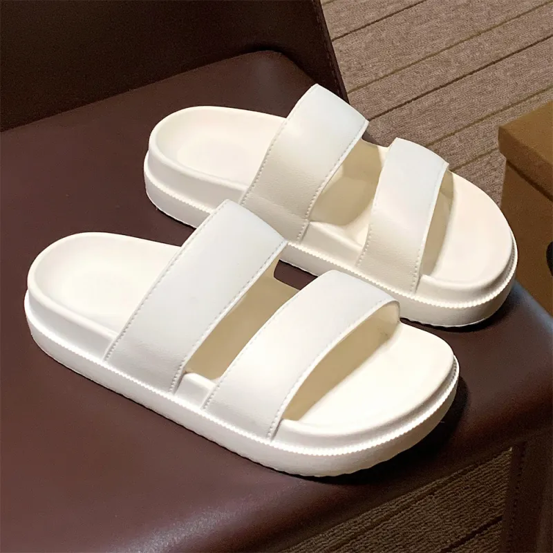 Thin Strips Slippers Unisex, Ecru-4