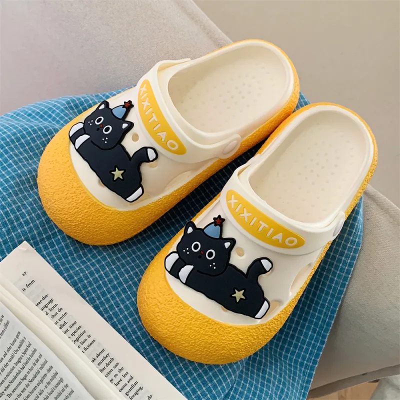 Thin Strips Slippers Women's, White Black-7