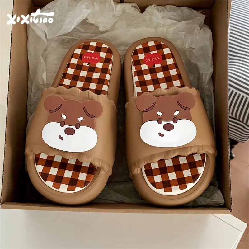 Thin Strips Sandal Slippers Women's Cream White-7