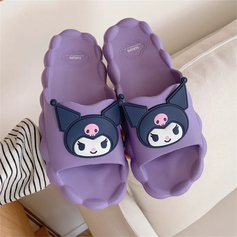 Thin Strips Slippers Women's, Purple-5