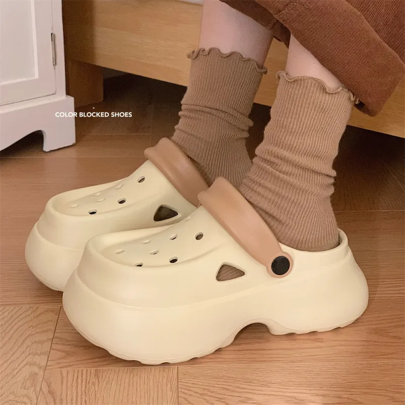 Thin Strips Slippers Women's, Black+White Base-23