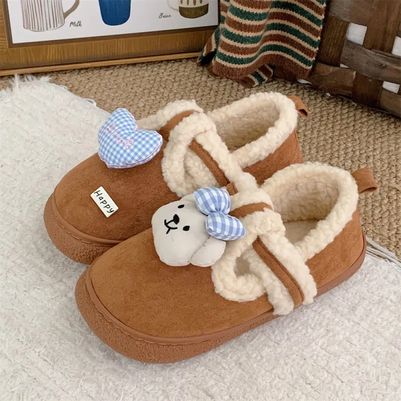 Thin Strips Cotton Slippers Women's, Light Brown-16