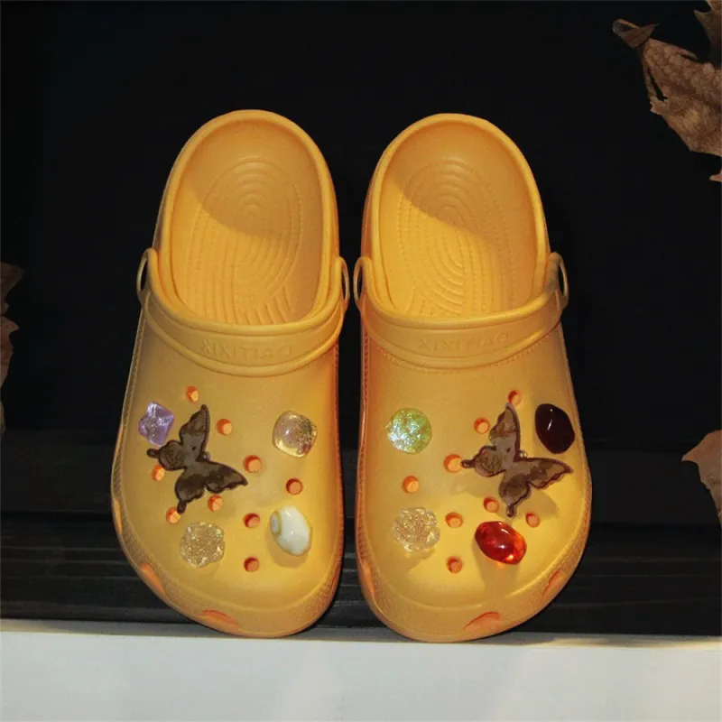Thin Strips Slippers Men's And Women's Brown-13