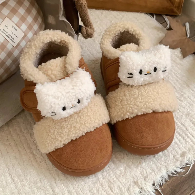 Thin Strips Cotton Slippers, Home Slippers Unisex, Dark Coffee-8