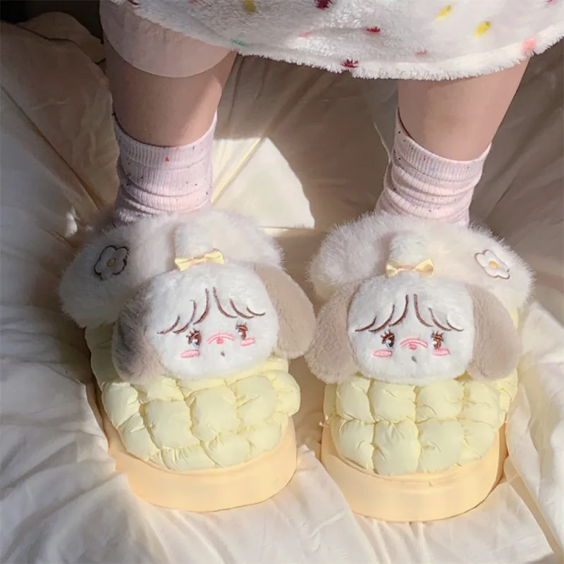 Thin Strips x MIKKO Cotton Slippers Women's, Yellow-3