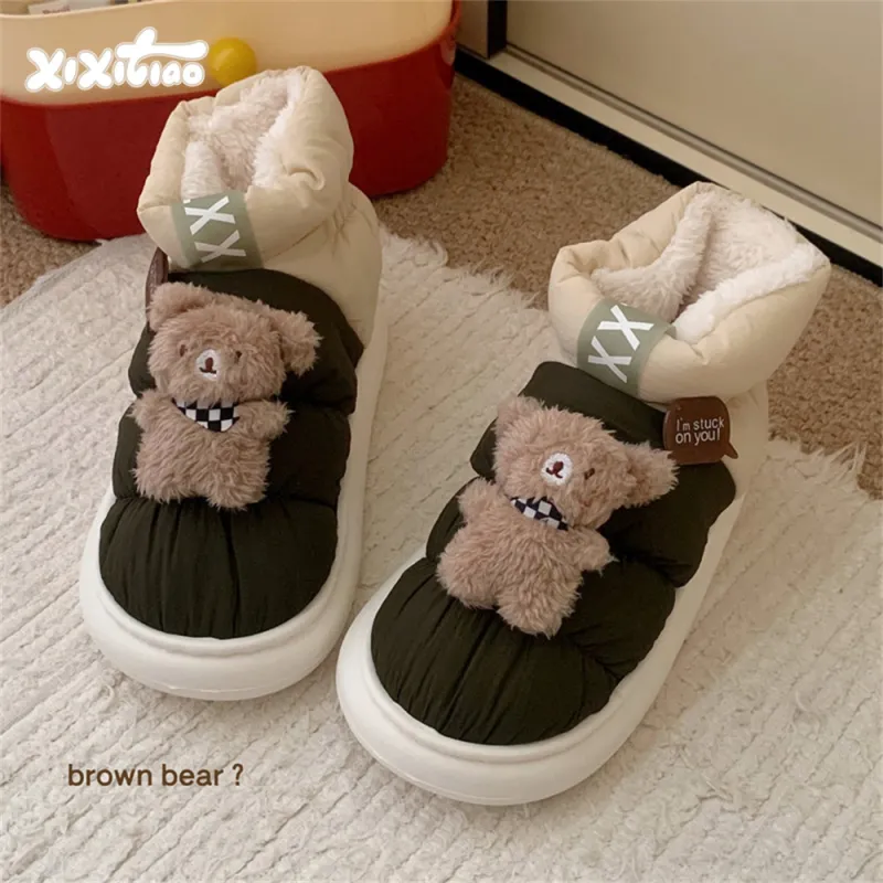 Thin Strips Cotton Slippers Unisex, Orange-9