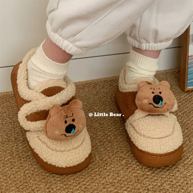 Thin Strips Cotton Slippers Women's-2