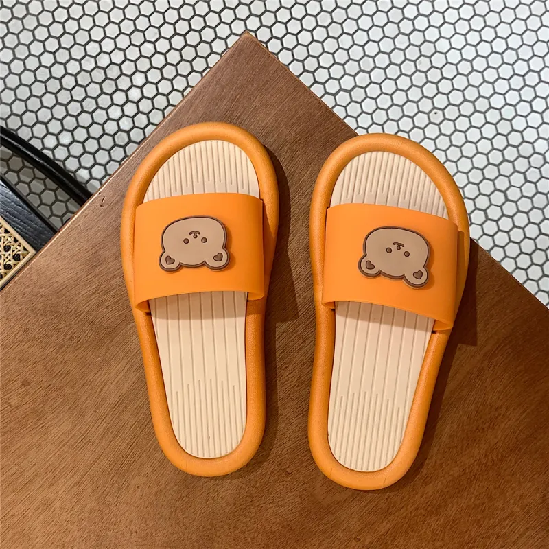 Thin Strips Slippers Women's, Apricot-8