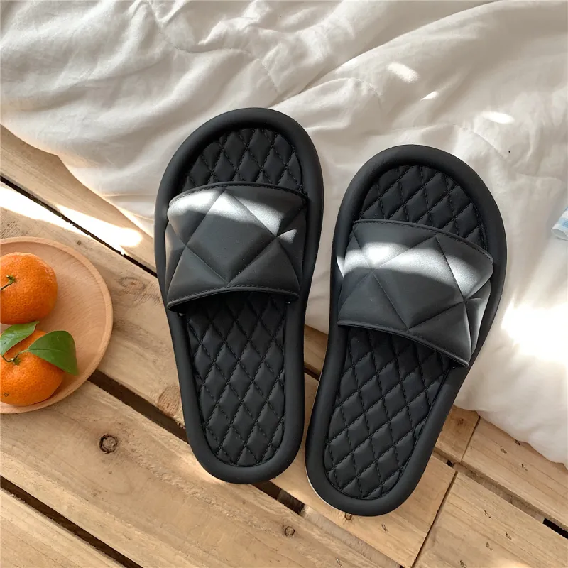 Thin Strips Slippers Women's, Apricot-8