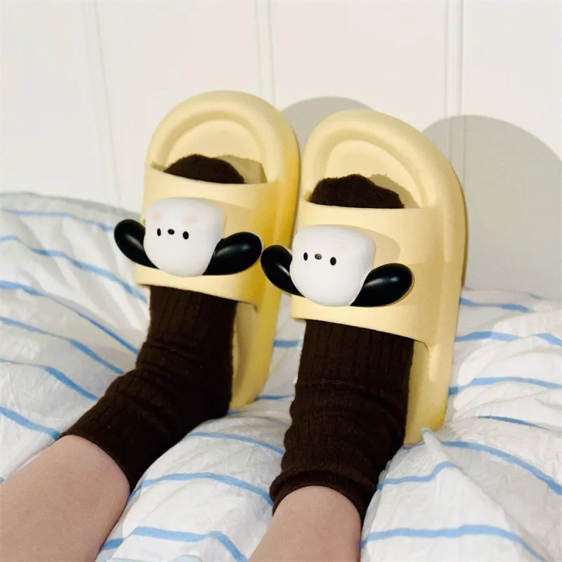 Thin Strips Sandal Slippers Unisex White-12