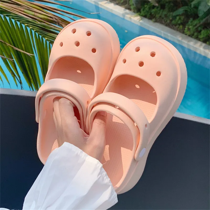 Thin Strips Slippers Women's, Cream White-15