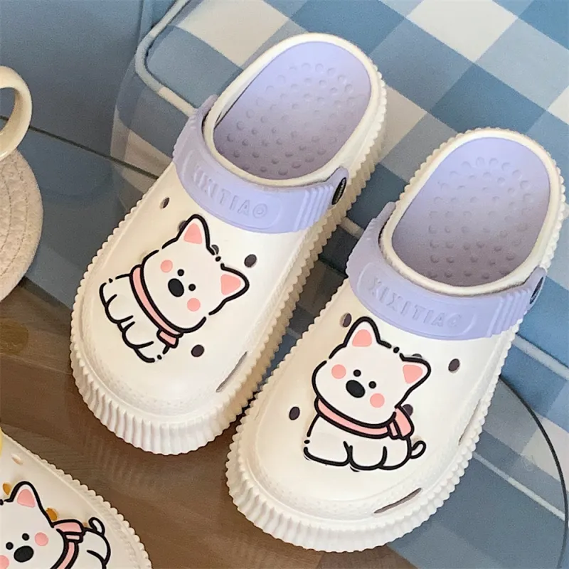 Thin Strips Slippers Women's, White+Egg Yolk-12