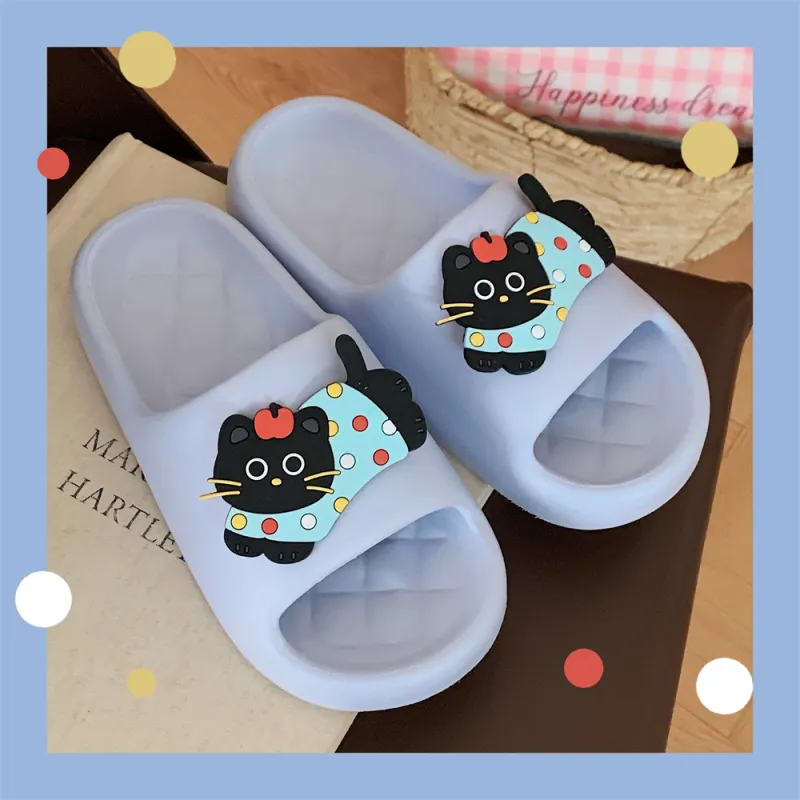 Thin Strips Sandal Slippers Black-8