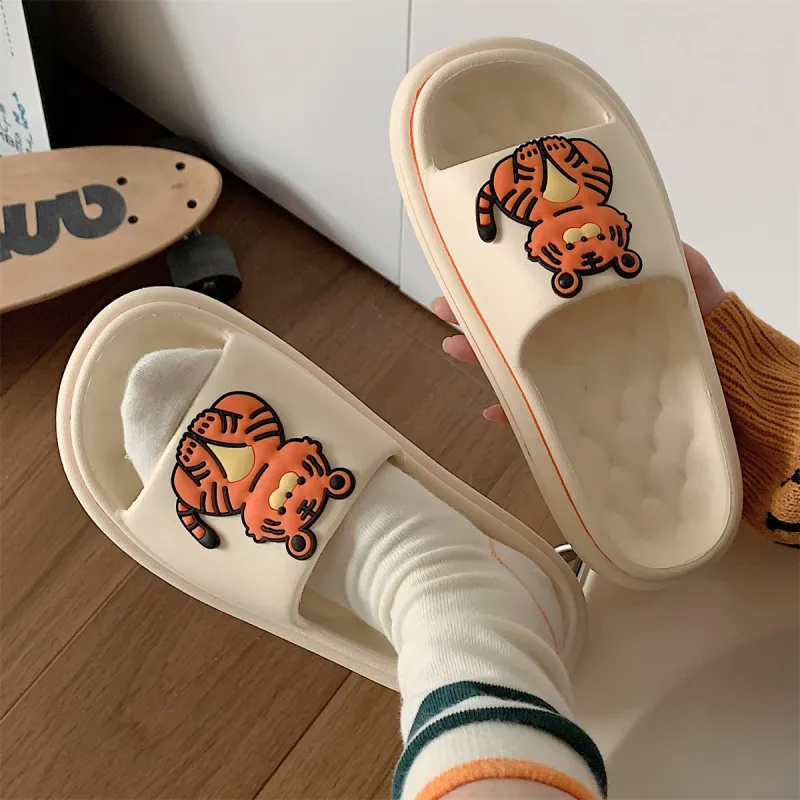 Thin Strips Slippers Unisex, Ecru-2
