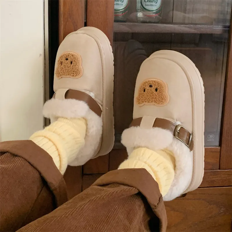 Thin Strips Cotton Slippers, Home Slippers Women's, Brown-11
