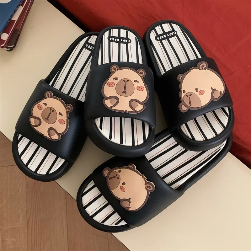 Thin Strips Slippers Unisex, Desert Brown-15