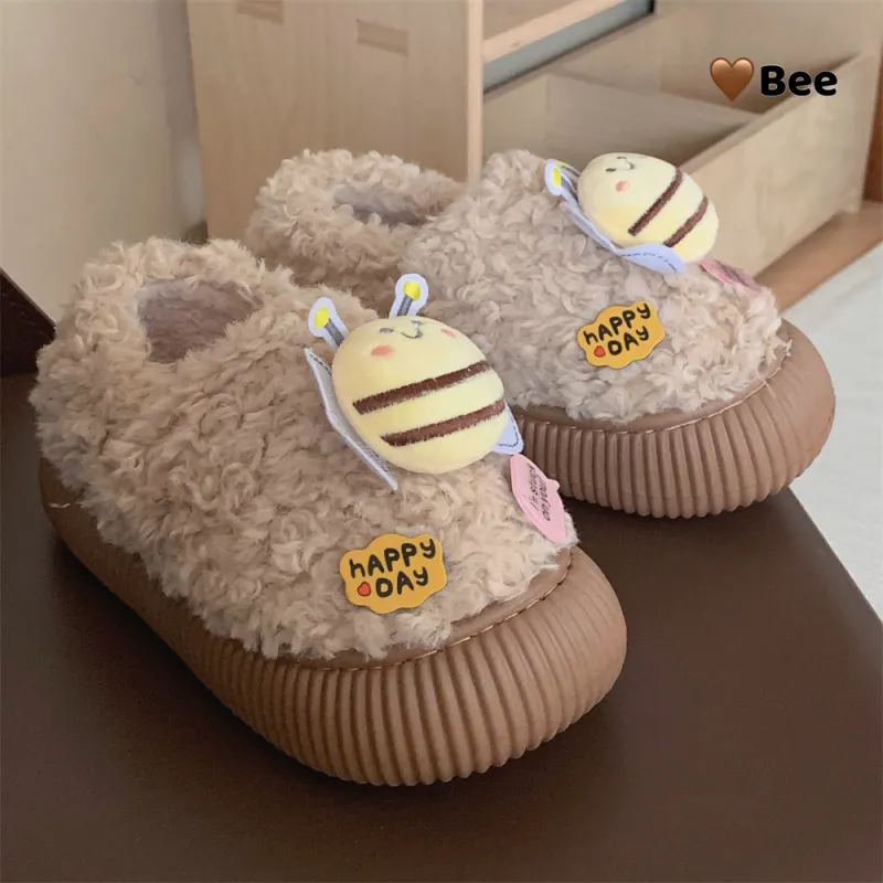 Thin Strips Cotton Slippers Women's, White-7