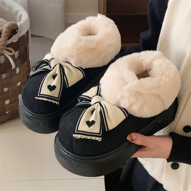 Thin Strips Cotton Slippers Women's, Brown-11