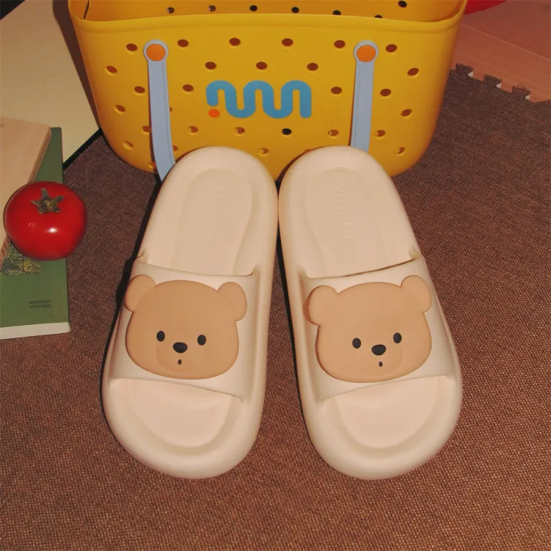 Thin Strips Sandal Slippers Light Yellow-12