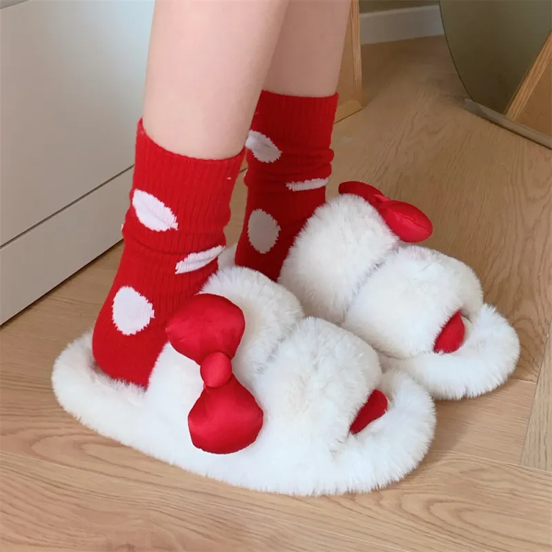 Thin Strips Home Slippers Women's, White-7