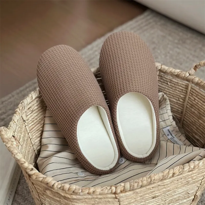 Thin Strips Slippers Unisex, White-4