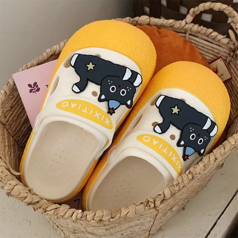 Thin Strips Slippers Women's, White Black-9