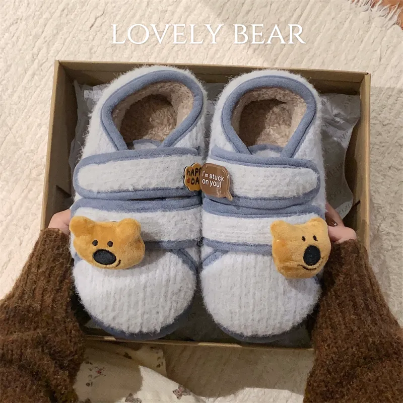 Thin Strips Cotton Slippers Women's, Light Brown-10