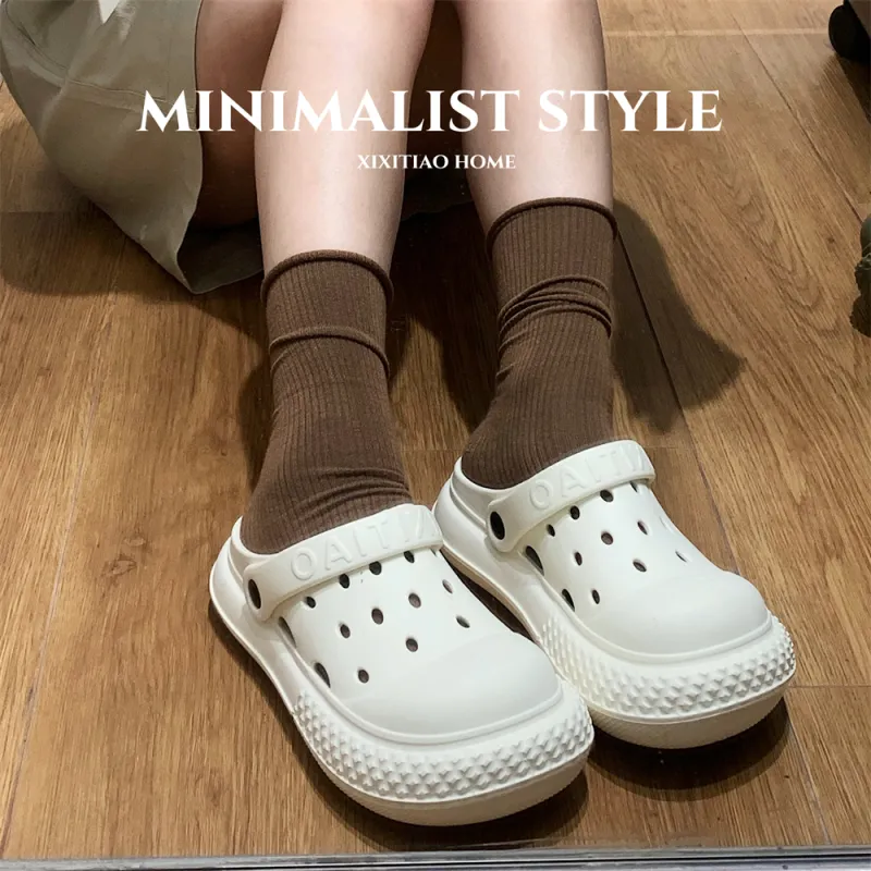 Thin Strips Sandal Slippers Women's, White-4