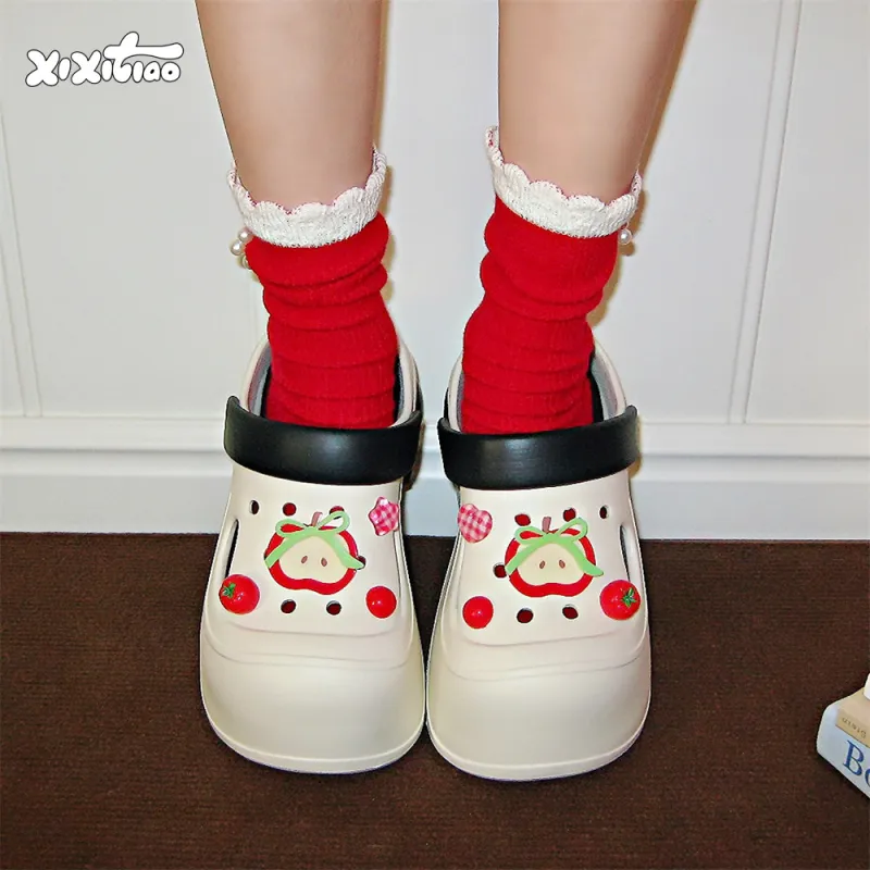 Thin Strips Slippers Women's, White-1