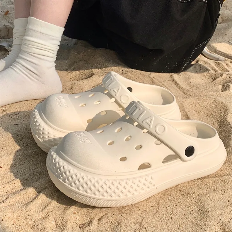 Thin Strips Sandal Slippers Women's, White-3