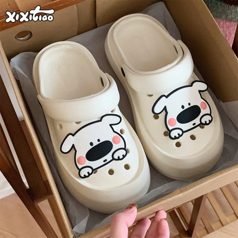 Thin Strips Slippers Women's, White-1
