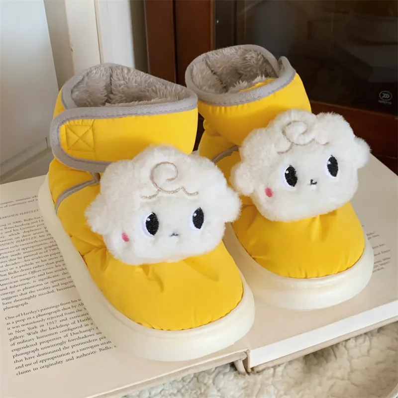 Thin Strips Cotton Slippers Unisex, White-12