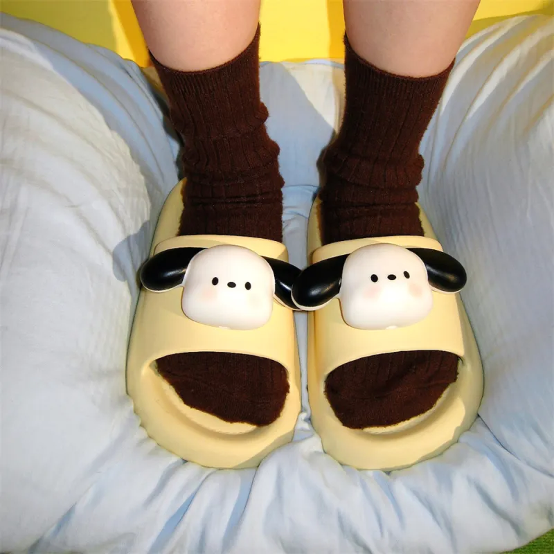 Thin Strips Sandal Slippers Unisex White-14