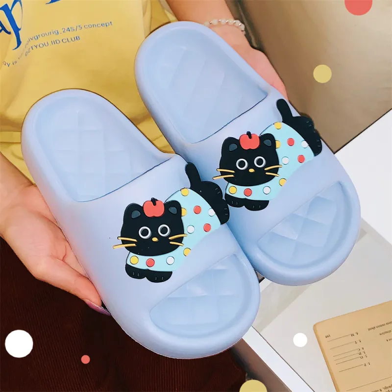 Thin Strips Sandal Slippers Black-9