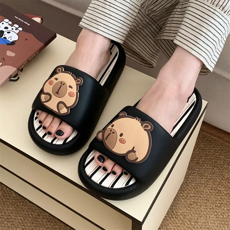 Thin Strips Slippers Unisex, Desert Brown-12
