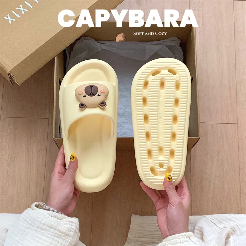 Thin Strips Sandal Slippers Unisex, White-25