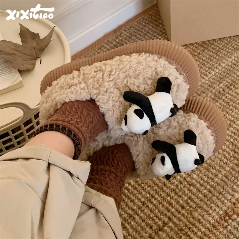 Thin Strips Cotton Slippers Women's, White-6