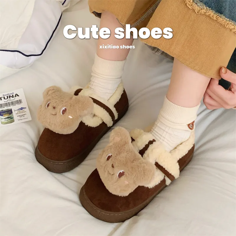 Thin Strips Cotton Slippers Women's, Light Brown-6