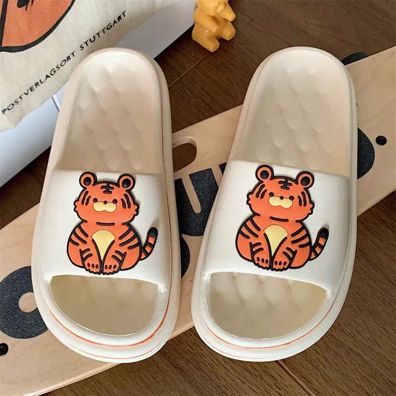 Thin Strips Slippers Unisex, Ecru-5