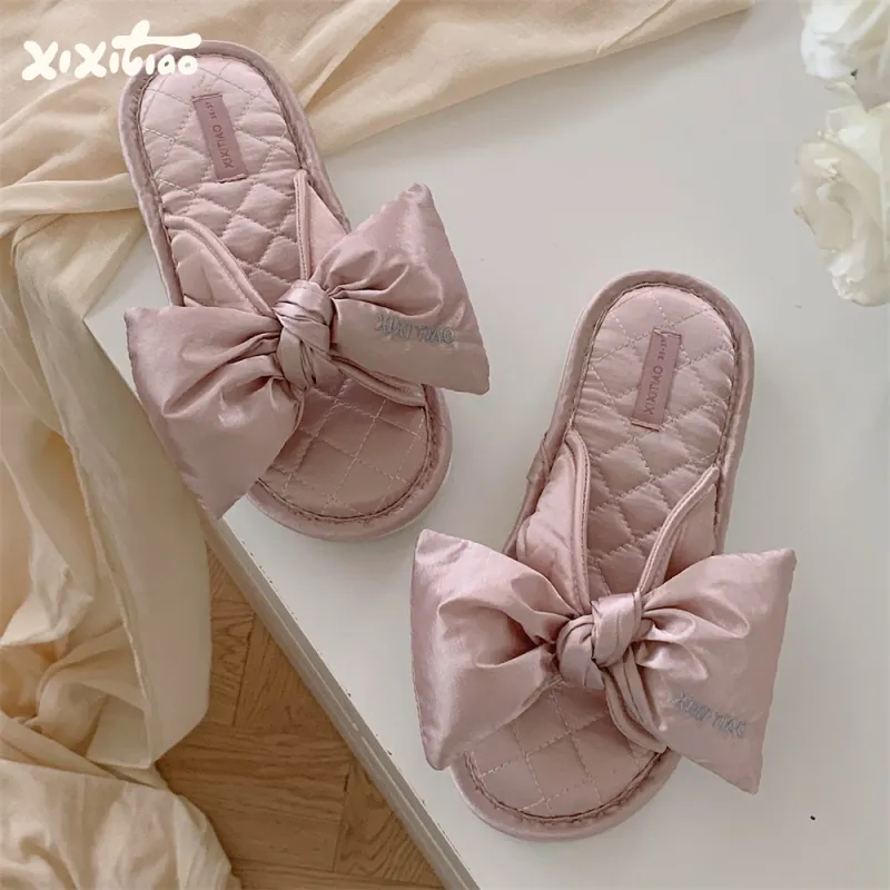 Thin Strips Cotton Linen Blend Slippers Unisex, Champagne-6