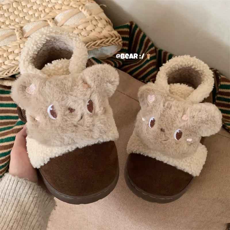 Thin Strips Cotton Slippers Women's, Light Brown-7