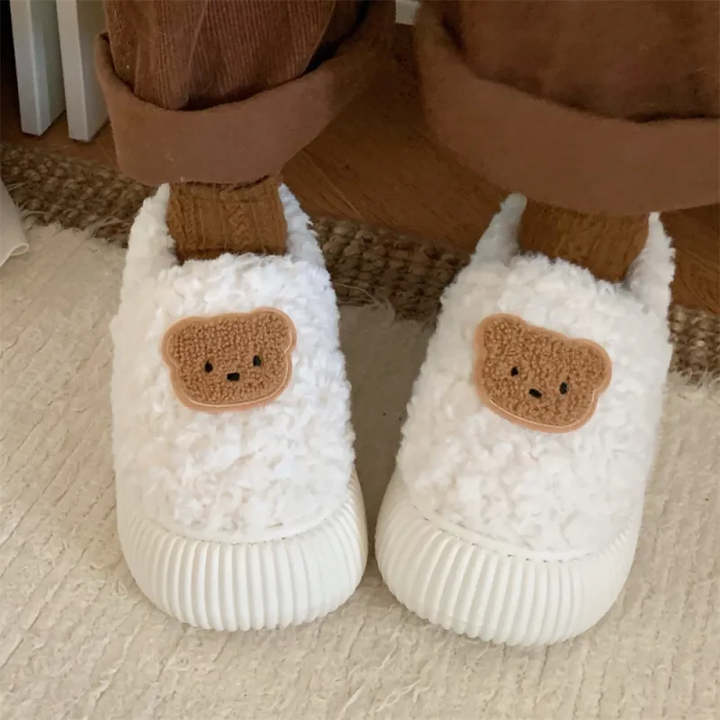 Thin Strips Cotton Slippers Women's, Brown-11