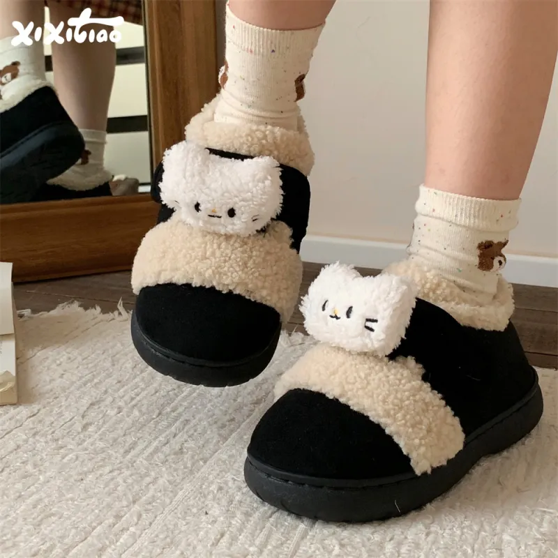 Thin Strips Cotton Slippers, Home Slippers Unisex, Dark Coffee-11