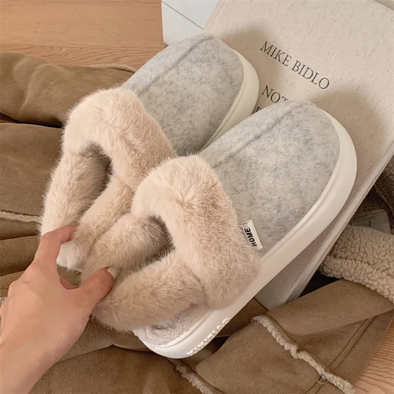 Thin Strips Cotton Slippers Unisex, Brown-10