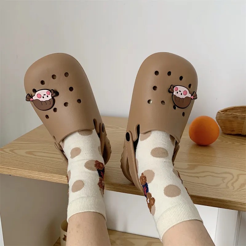 Thin Strips Slippers Unisex, White-20