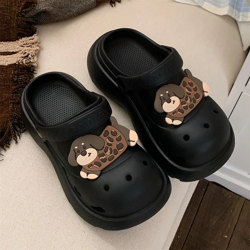 Thin Strips Slippers Women's, Black Brown-19