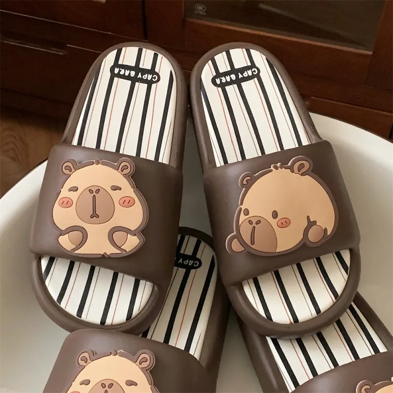 Thin Strips Slippers Unisex, Desert Brown-20
