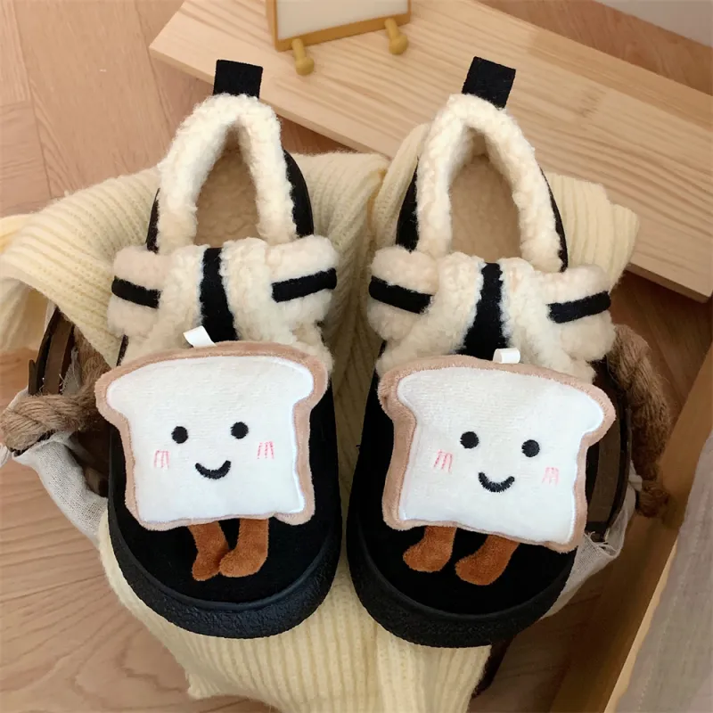 Thin Strips Cotton Slippers Women's, Dark Coffee-10